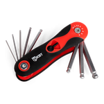 A set of folding hex keys with a ball in the handle NTK-Sh-08