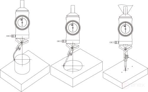 Центроискатель механический 0-3 мм; 0,01 мм