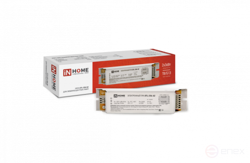 ЭПРА для люминесцентных ламп ETL-236-А2 2х36Вт Т8/G13 IN HOME