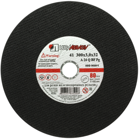 Cutting circle 41 300 3 32 A 24 Q BF 80 d/manual rail