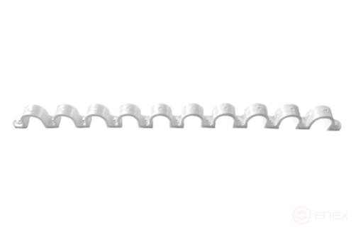 Гребенка из скоб для сантех. труб для монтажных пистолетов (20 мм, белый, 10 мест, 10 шт/уп) FEDAST