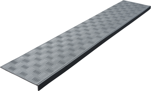 Anti-slip pad on the step is Long-max angular (rubber tread) 1500x300x30, gray
