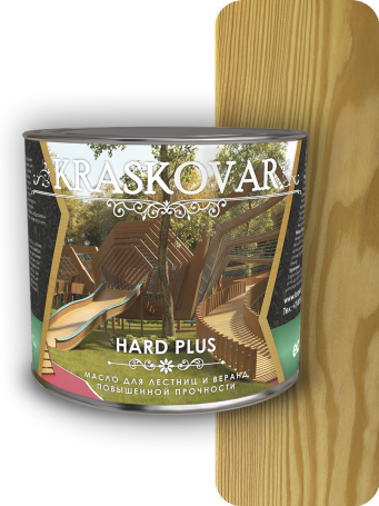 High-strength oil for stairs and verandas Kraskovar Hard Plus Colorless 2.2 l.