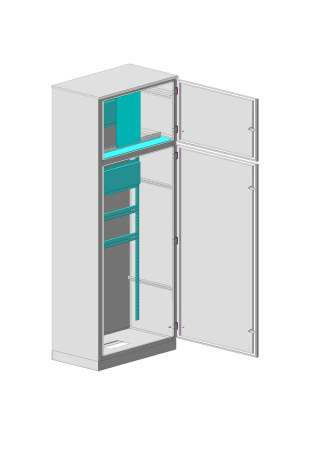MULTICOLOR Housing VRU-2 IP-54 (800x1800x450) (WxHxD) RAL 7035