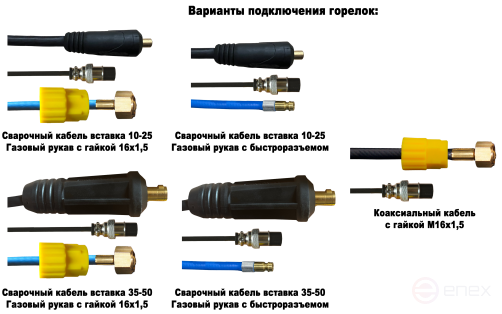 Горелка аргоно-дуговая "BRIMA" SR-17F (4м) вставка 10-35