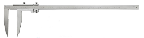 Vernier caliper with one-piece frame, rounded jaws and micro-feed 0-500 mm/0-20"; 0.02mm/0.001"; sponge length 100 mm