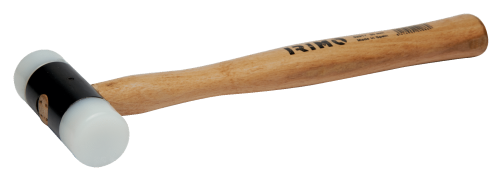 Молоток с нейлоновым бойком и деревянной рукояткой, d - 55 мм
