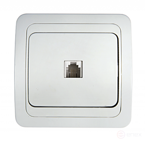 Розетка телефонная CLASSICO белая 2034 IN HOME