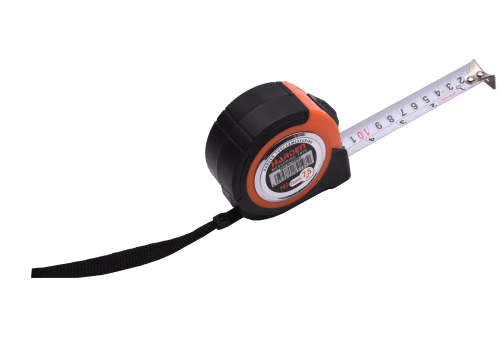 Measuring tape measure with impact-resistant rubberized housing, 3m. X 16mm. // HARDEN