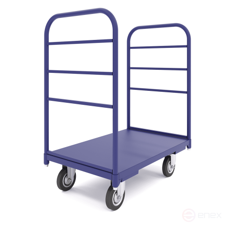 Platform trolley with two handles for 2 (600x900) wheels d 125