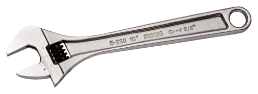 Adjustable chrome key with plastic handle 10";
