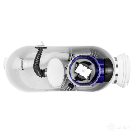 STP-200 LUX, Toilet pump chopper. Side connection of toilet, sink and shower. Production. 145 l/min. Powerful. 400 Watts.