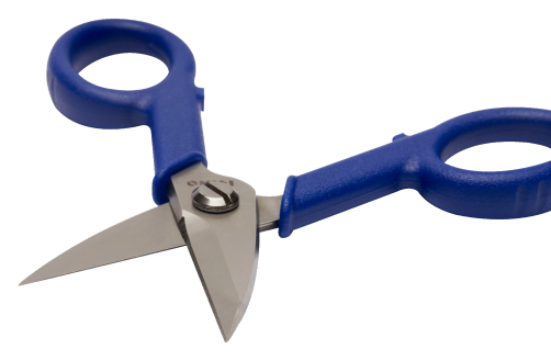 Display with twelve scissors for electrician