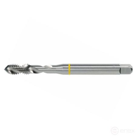 Tap machine screw groove M4x0.7 HSS-E DIN371 Form C 6H Yellow Ring ToolPro