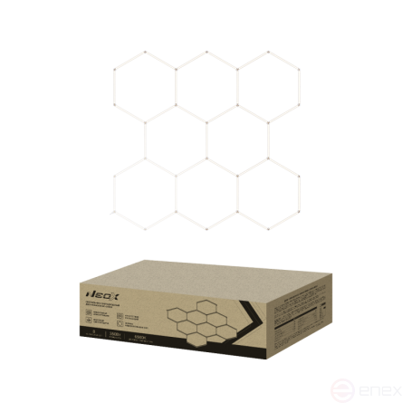 LED lamp DBO-HEXAGON 8C-35065 350W 230V 6500K 8 cells 0.5m cord with plug 2350x2442mm NEOX
