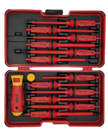 Felo Dielectric screwdriver Smart with a set of nozzles 12 pcs in a case 06391306