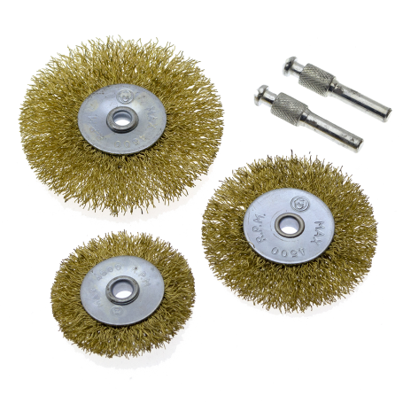 Кордщетка для дрели, набор 3 шт. - радиальные 50мм, 63мм, 75мм, ЧЕГЛОК (10/60)