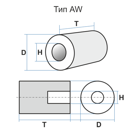 Головка шлифовальная AW 25 32 6 25А 40 J 6 V 50
