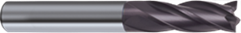 Monolithic carbide universal milling cutter with a central cut, d-9 mm