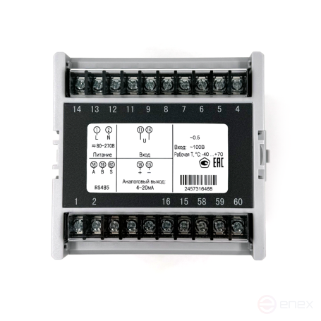 Voltmeter PZ194U-9K1T-00101-100V/100V-4...20mA-K-0.5