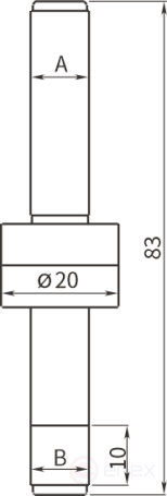 Центроискатель механический, хвостовик Ø10 мм; цилиндрический наконечник Ø10 мм