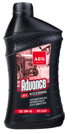 AEG Advance SAE 10W40 API SJCF Oil 4T p/s, 1 L
