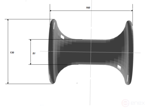 Overhead rotary cable roller RMPU-120KA (aluminum coil, for cable up to 120 mm in diameter) MALIEN