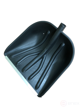 Shovel "Merchant" 400x390 d-32, black with galvanized bar with wooden handle 1200*32