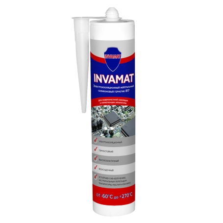 INVAMAT 817 electrical insulating neutral silicone sealant, 280 ml cartridge