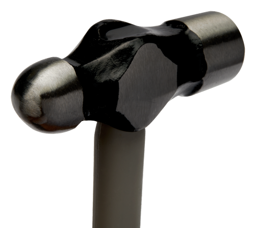 Hammer with round striker and fiberglass handle, 920 g