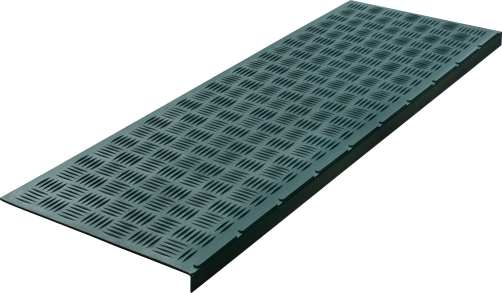 Anti-slip pad on the step lightweight angular (rubber tread) 900x300x30 mm, green