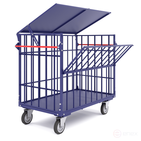 Tubular container without lid KTM 6 (800x1200x920mm) wheels d200mm.