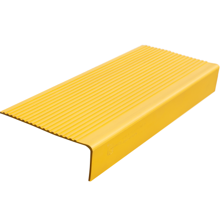 Anti-slip pad on the middle corner step (rubber tread) 750x330x100 mm, yellow