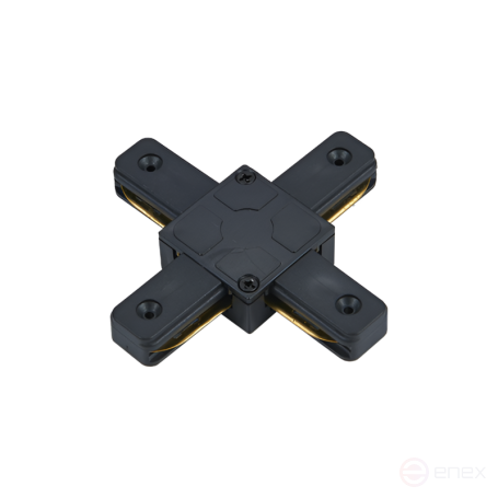 Коннектор X-тип XSB-BL для шинопровода SB черный IN HOME