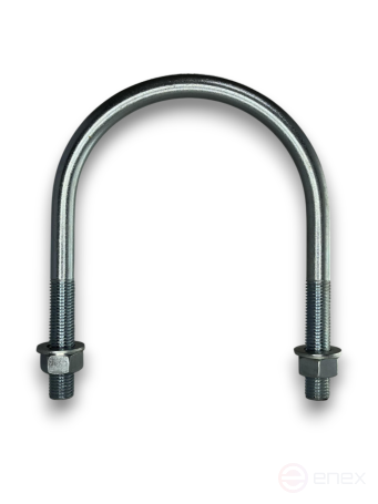 Керн Комплект хомут U образный гост 24137-80 м16х145 + 2 гайки + 2шайбы. Оцинкованный. 1 комплект RKU00161452001