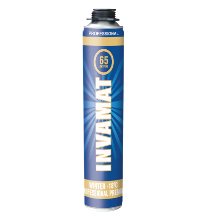 INVAMAT 65 (зимняя) Профессиональная монтажная пена, аэрозольный баллон 1000 мл (12/1)