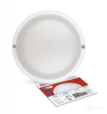 Светильник светодиодный герметичный СПП ОAД-1065-КРУГ 10Вт 6500K 900Лм с оптико-акустическим датчиком IP65 140мм IN HOME