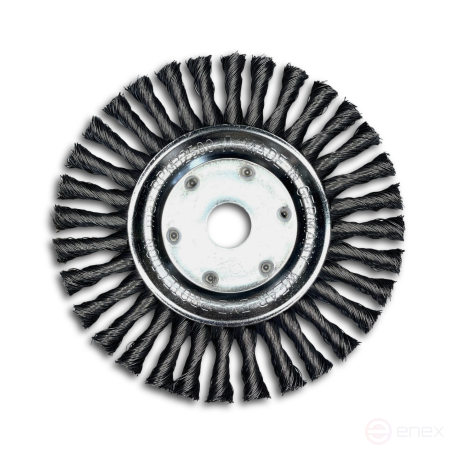 Disc brush harness, D178 mm, width 14 mm, 32 bundles, straight steel wire STH 0.50 mm, fit M14