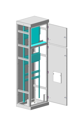 MULTICOLOR Housing VRU-2 (600x1800x600) (WxHxD) IP31 RAL 7035