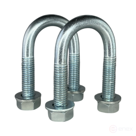 Керн Комплект хомут U образный гост 24137-80 м8х22 + 2 гайки + 2шайбы. Оцинкованный. 10 комплектов RKU00080222010