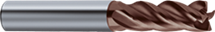 Monolithic carbide milling cutter with a large cutting angle, d-19.5 mm