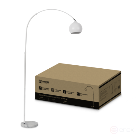 Светильник напольный под лампу ТНО 05-Е27Б 230В белый плафон, белый корпус IN HOME