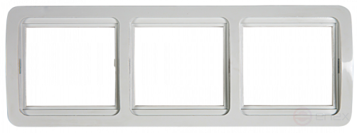 Рамка тройная горизонтальная CLASSICO белая 2303H IN HOME