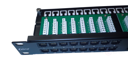 Патч-панель высокой плотности 19", 1U, 48 портов RJ45, категория 5е RIPO