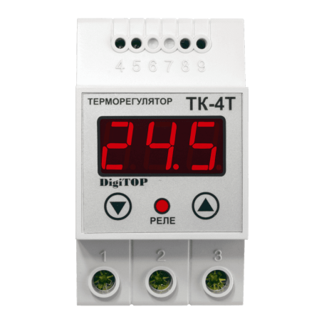 Temperature controller TK-4t on DIN rail