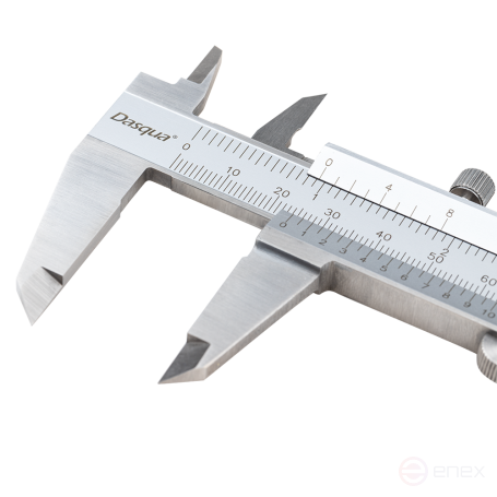 Vernier caliper with one-piece frame 0-150 mm/0-6"; 0.05mm/1/128"