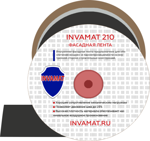 Фасадная лента INVAMAT 210 (внутренняя), 1300*0,8 мм (20 метров/рулон)