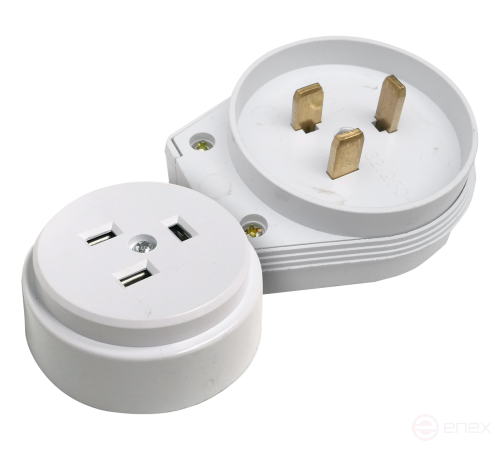 Oven Socket RS/HS 32A 250V Plastic Patch White 9123 IN HOME