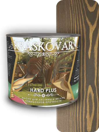 Масло повышенной прочности для лестниц и веранд Kraskovar Hard Plus Палисандр 2,2 л.