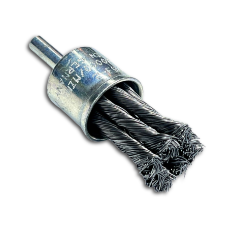 Brush harness brush, D22 mm, shank 6 mm, 8 bundles, straight steel wire STH 0.50 mm, length of the working part 28 mm
